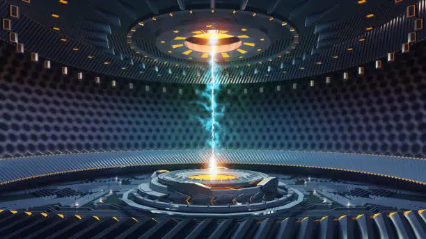 Glowing fusion reactor core